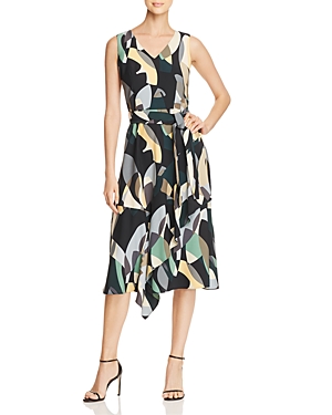 LAFAYETTE 148 TELSON ABSTRACT PRINT DRESS,MDX63R-1A76