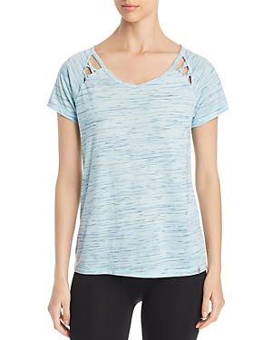 MARC NEW YORK PERFORMANCE SPACE-DYED CUTOUT TEE,MN8T9754