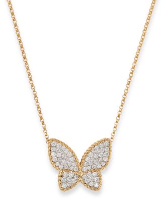 roberto coin diamond butterfly necklace