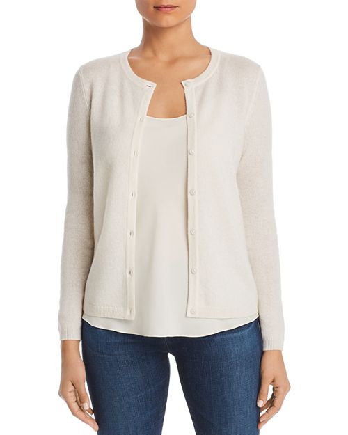 C by Bloomingdale's - Crewneck Cashmere Cardigan - 100% Exclusive