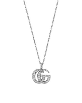 gucci necklace with diamonds