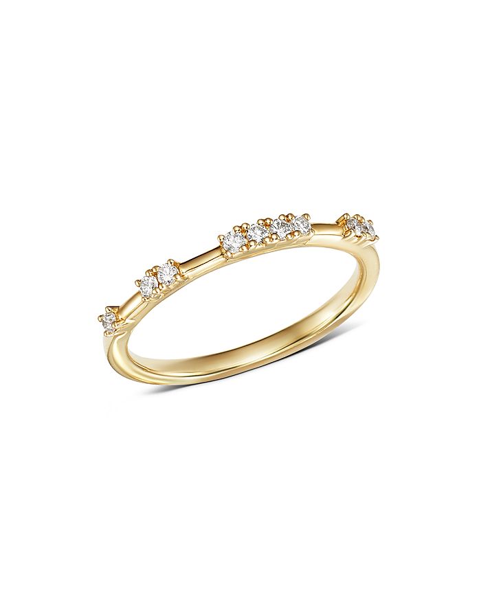 Bloomingdale's Diamond Dotted Stacking Ring in 14K Yellow Gold, 0.15 ct