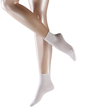 Shop Falke Roll-top Touch Short Socks In White