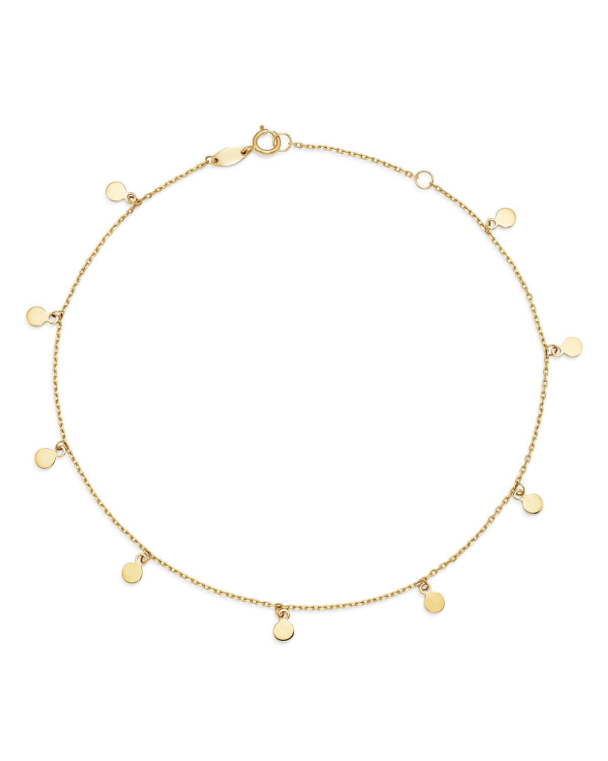 Moon & Meadow Disk Charm Ankle Bracelet