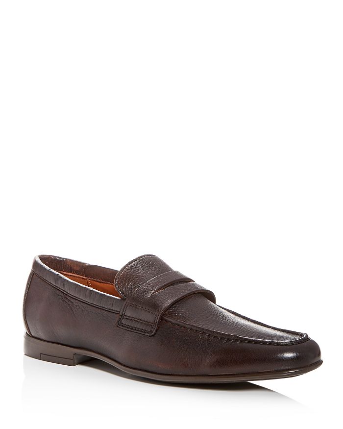 Gordon Rush Men's Connery Leather Moc Toe Penny Loafers In Espresso
