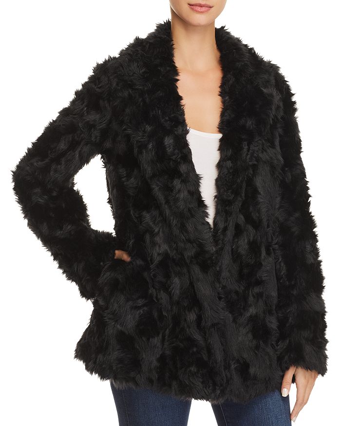 Theory Clairene Faux-Fur Coat | Bloomingdale's