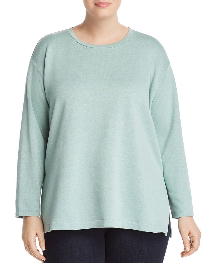 Teal Top Long Sleeve Eileen Fisher NWT, Size L main image 1