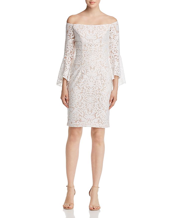 Avery G Off-the-Shoulder Lace Dress | Bloomingdale's