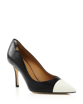 Tory Burch Women's Penelope Cap Toe Color-Block Leather Pumps |  Bloomingdale's