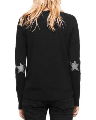 Cici Star-Patch Cashmere Sweater