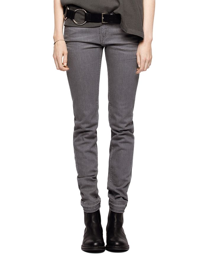 Zadig Voltaire Eva Slim Jeans in Gray Bloomingdale s