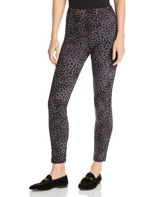 Toothpick Leopard-Print Denim Leggings 