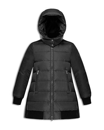 Moncler Girls' Blois Contrast Quilted Down Coat - Big Kid | Bloomingdale's