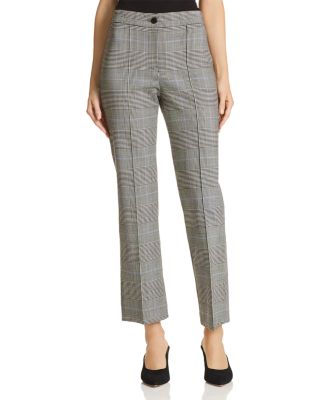 Theory - Cardinal Plaid Cropped Pants