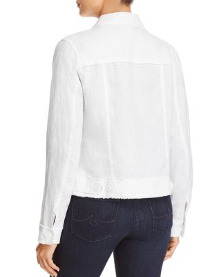 Two Palms Raw-Edge Linen Jacket