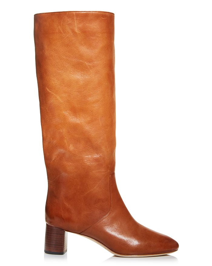 knee high boots with mid heel