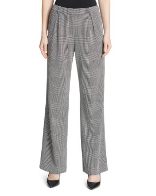 Calvin Klein - Glen Plaid Wide-Leg Pants