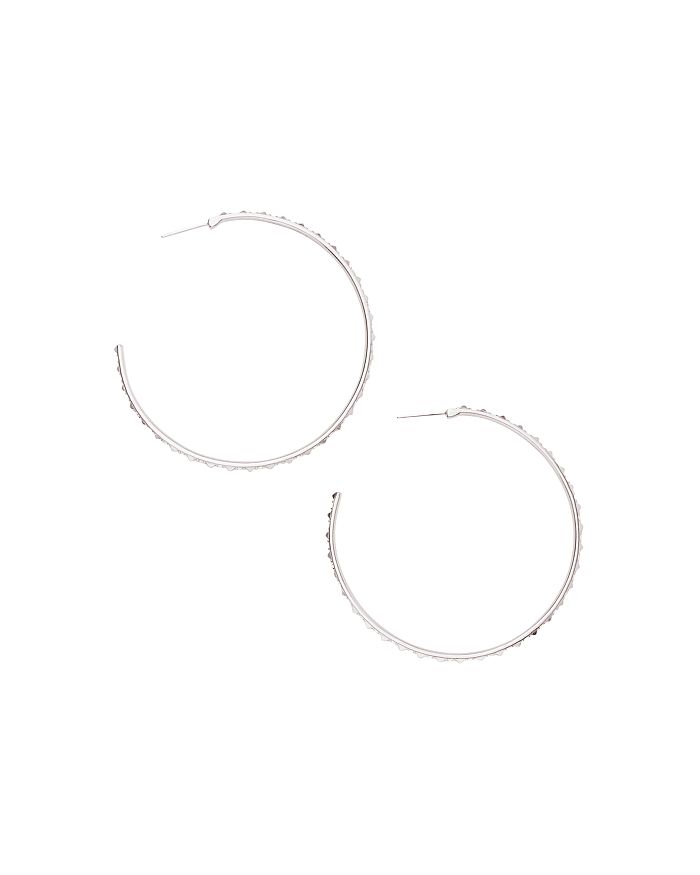 Kendra Scott Val Crystal Hoop Earrings In Silver ModeSens