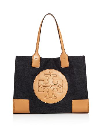 Tory Burch Ella Small Flannel & Leather Tote | Bloomingdale's