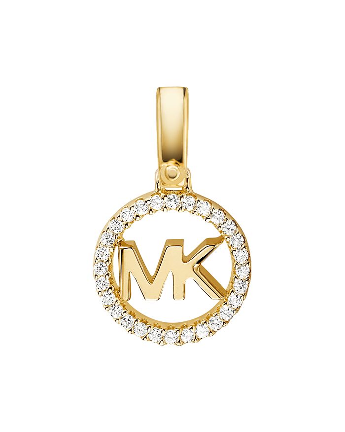 Michael Kors Custom Kors Sterling Silver Logo Charm In 14k Gold-plated Sterling Silver, 14k Rose Gold-plated Ster
