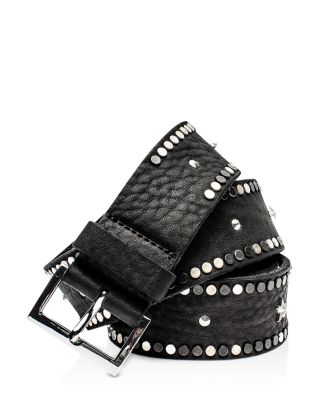 Women&#39;s Starlight Embellished Leather Belt
