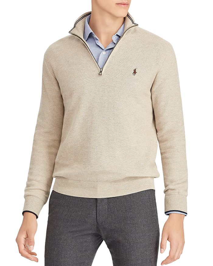 Polo Ralph Lauren Cotton Quarter-Zip Sweater | Bloomingdale's