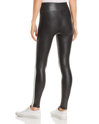 SPANX® Faux-Leather Stripe Leggings | Bloomingdale's