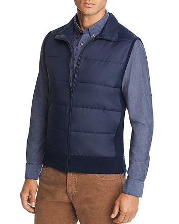 The Men's Store at Bloomingdale's Mixed-Media Vest - 100% Exclusive ...