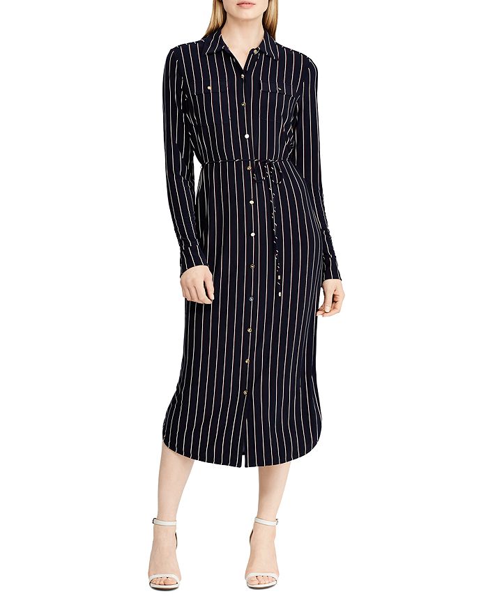 Ralph Lauren Pinstriped Jersey Shirt Dress | Bloomingdale's