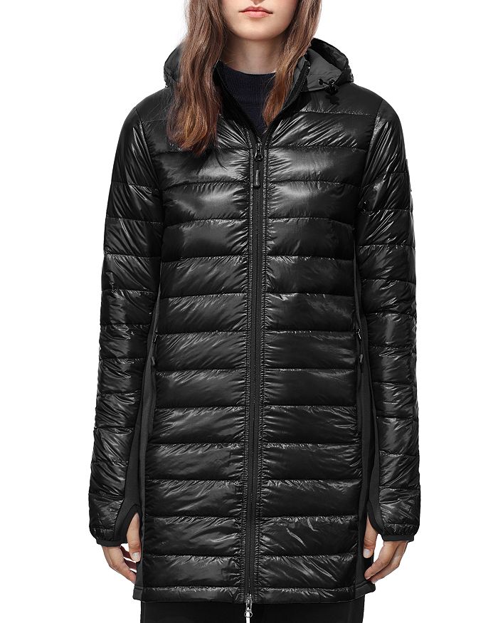 Canada Goose Hybridge Hooded Stretch-jersey And Quilted Shell Down Coat ...