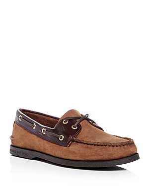 Men's Authentic Original Two Eye Nubuck Leather Boat Shoes