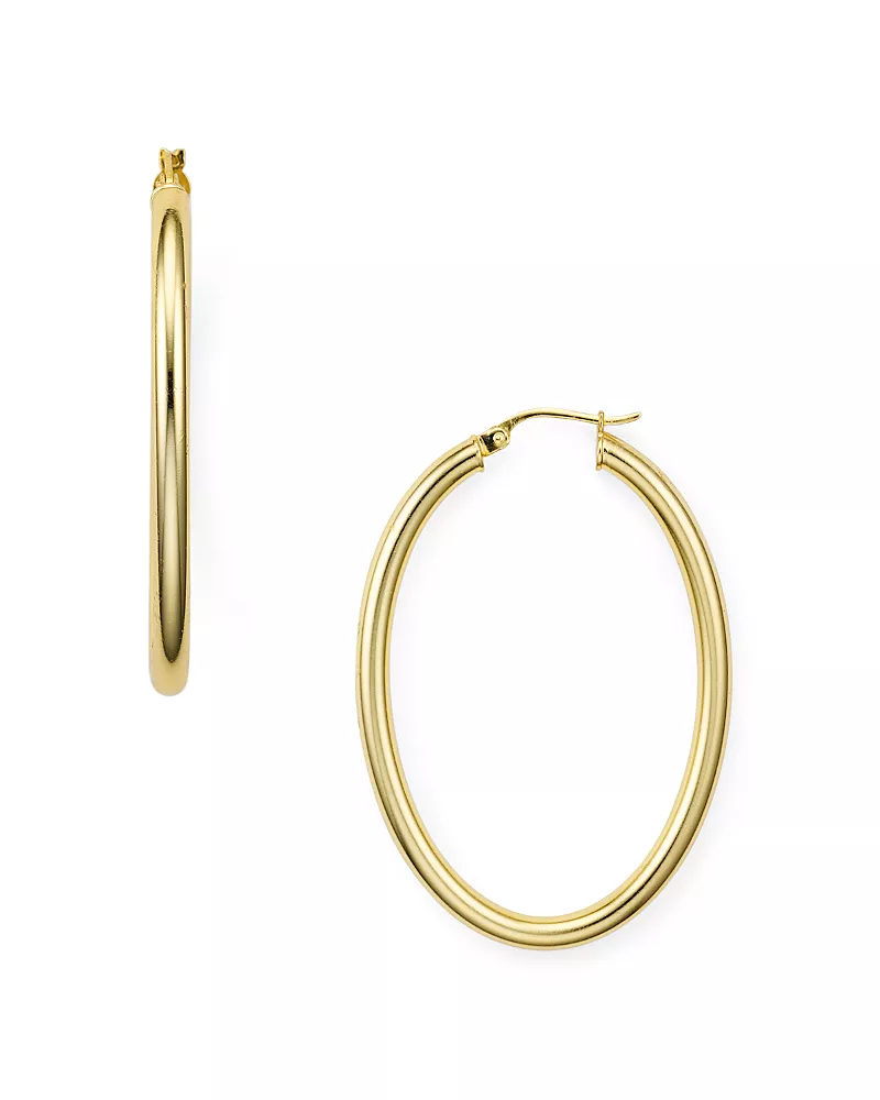 Aqua Tube Hoop Earrings in 18K Gold-Plated Sterling Silver - Exclusive