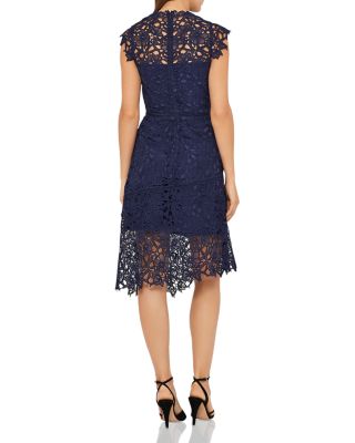 chinese dress ladies Reiss Women's Lace Long Sleeve Mini Dress | UK6