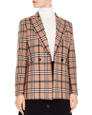 sandro plaid coat