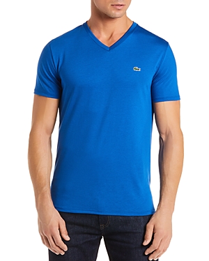 LACOSTE V-NECK PIMA COTTON TEE,TH6710