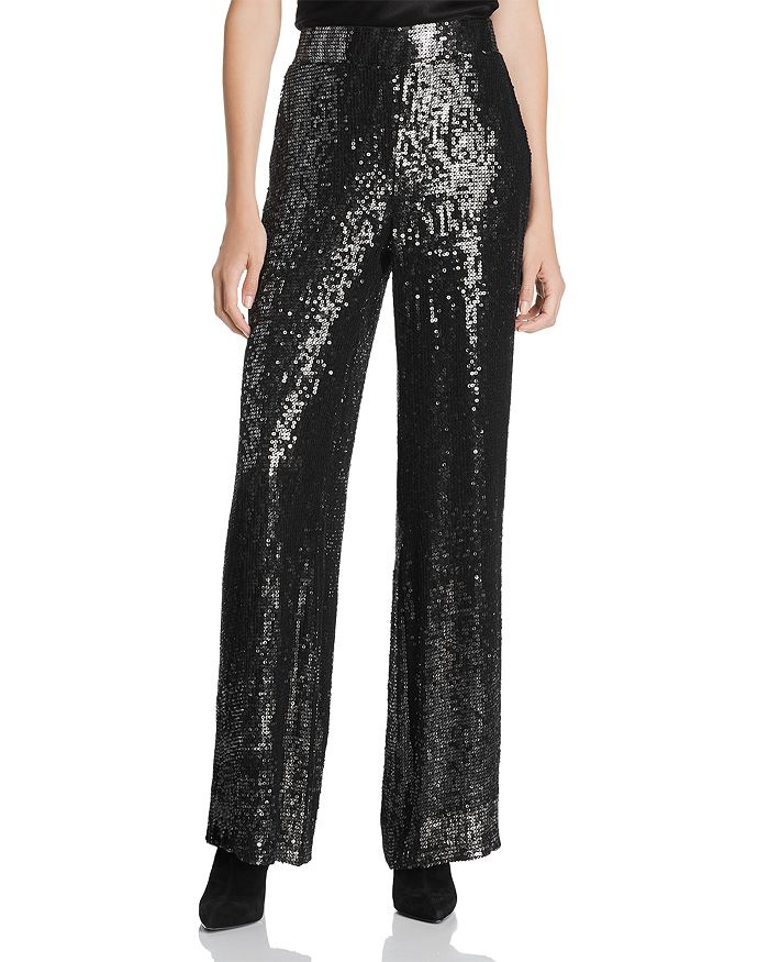 Alice and Olivia Alice + Olivia Racquel Sequined Wide-Leg Pants - 100% ...