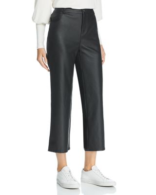 faux leather cropped pants