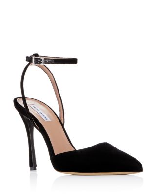 pointed toe heels with ankle strap