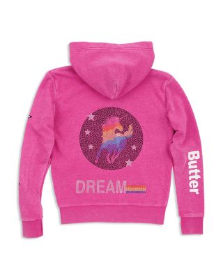 Butter Girls Embellished Unicorn Fleece Hoodie Little Kid Big Kid Bloomingdale s