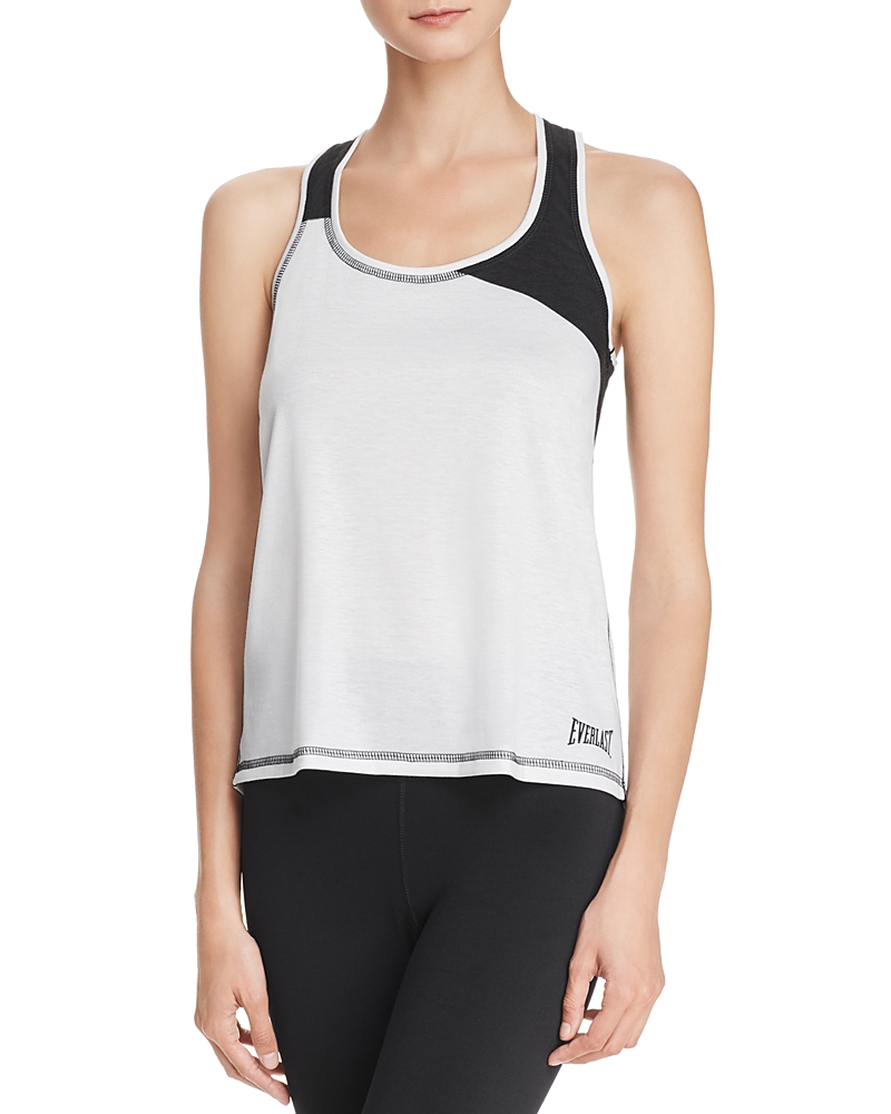 Everlast Color-block Trainer Tank In Black/white
