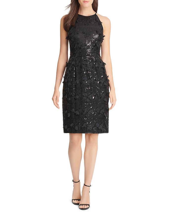 Eliza J Sequin & Petal Appliqué Dress | Bloomingdale's