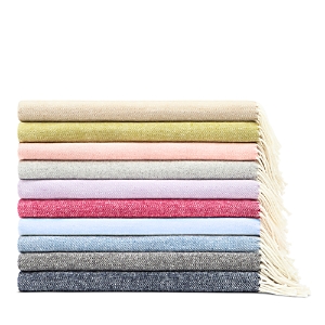 Lands Downunder Landsdown Under Herringbone Cotton Blend Throw In Blush