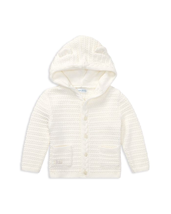 Ralph Lauren Unisex Hooded Cotton Cardigan With Bear Ears ...