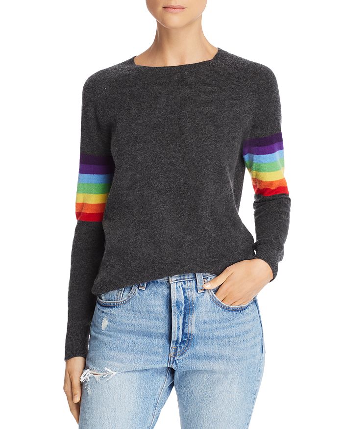 Madeleine Thompson Rainbow Stripe Cashmere Sweater | Bloomingdale's