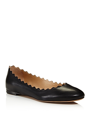 Shop Chloé Women's Lauren Ballet Flats In Black Leather