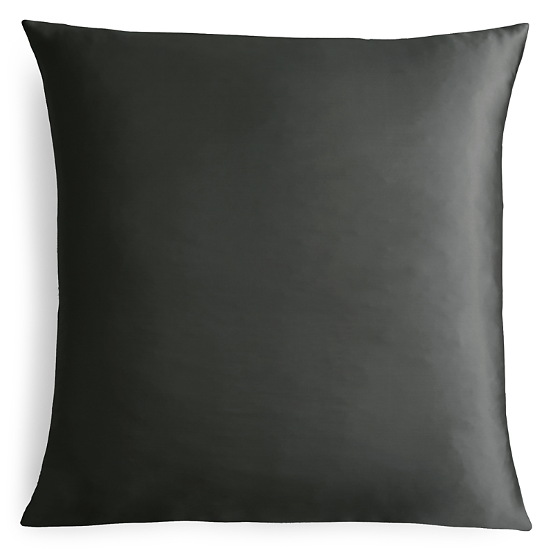Gingerlily Silk Solid Euro Sham In Charcoal