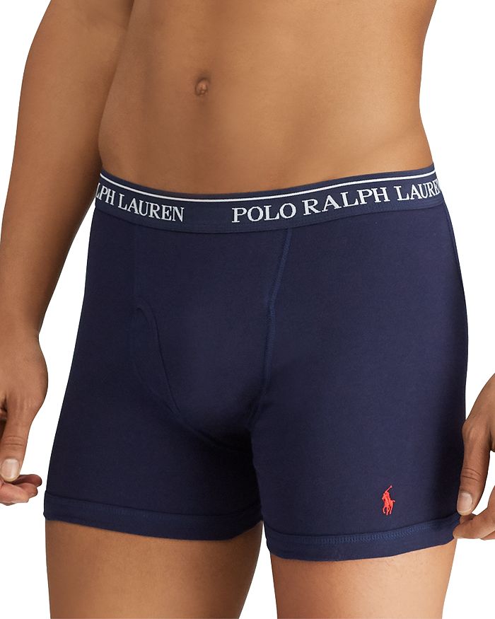 Shop Polo Ralph Lauren Boxer Briefs, Pack Of 3 In Red/white/blue