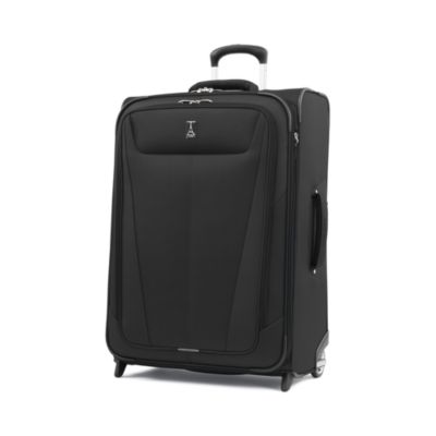 travelpro maxlite 5 softside expandable upright 2 wheel luggage, lightweight suitcase, men and women, black, checked-medium 26-inch (b07bl9j2yp)