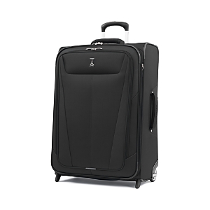 travelpro maxlite 5 softside expandable upright 2 wheel luggage, lightweight suitcase, men and women, black, checked-medium 26-inch (b07bl9j2yp)