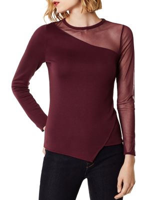 karen millen mesh sleeve top